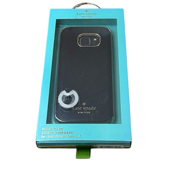 Kate Spade Phone Case Samsung Galaxy S7 Black Gold NEW with Box - Picture 3 of 8